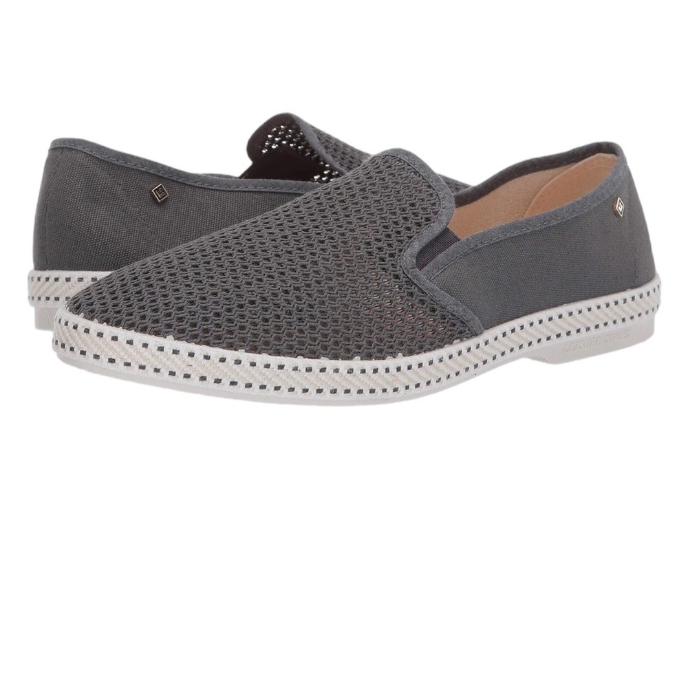 Rivieras Classic Canvas & Mesh Leisure Shoe in color Anthracite